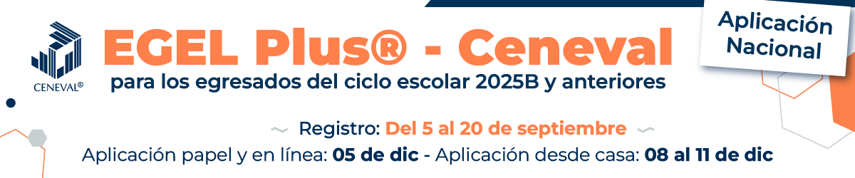 EGEL Plus - Ceneval - 05 de diciembre la aplicación 