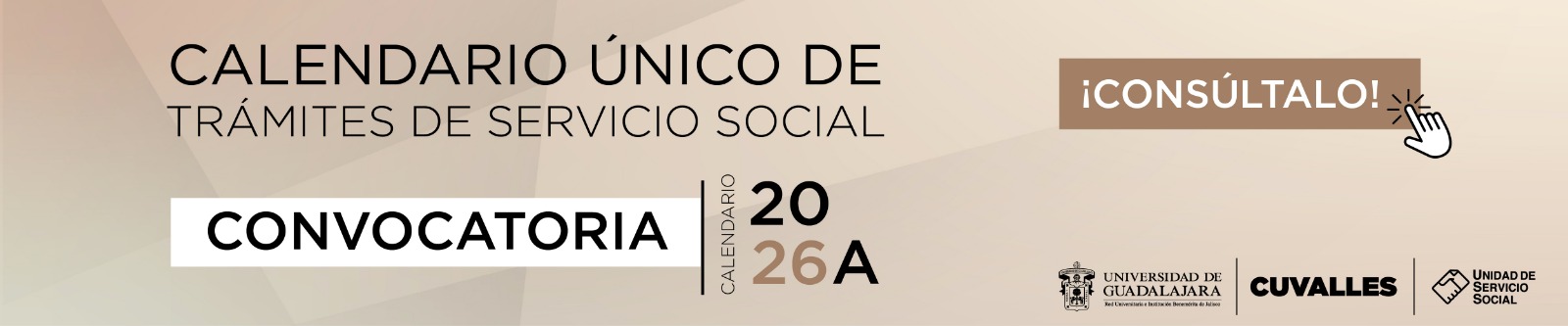 Calendario Único de Trámites de Servicio Social 2026 